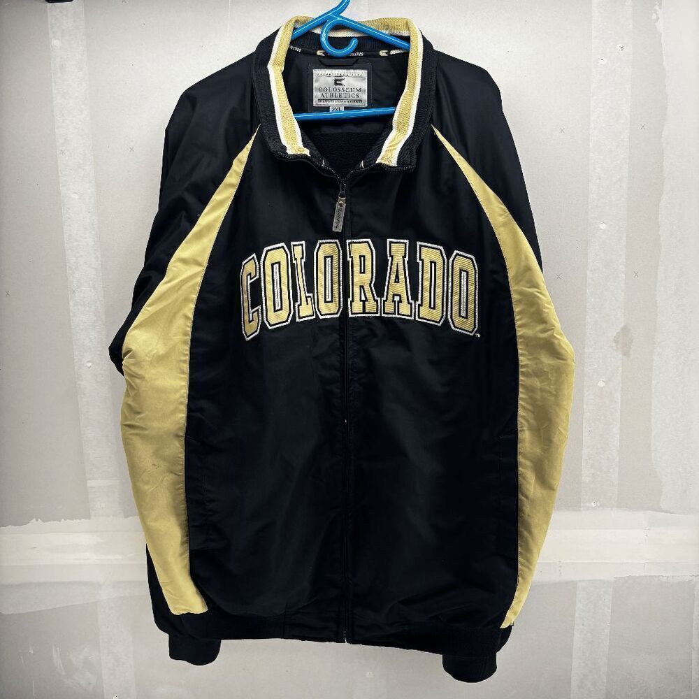Vintage 90s Colosseum Athletics Colorado CU Buffaloes Bomber Jacket Size 2XL XXL